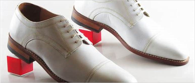 White leather shoes men